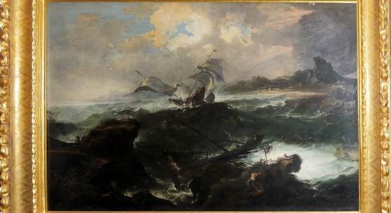 Salvator Rosa, Schiffbruch bei Gewitter,  monumentales Ölgemälde um 1660, aktuelle