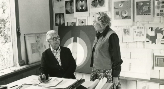 Herbert und Joella Bayer im Atelier in Red Mountain, Aspen, 1970er-Jahre Archiv Lentos Kunstmuseum Linz