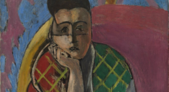 © 2022 Succession H. Matisse / Copyright Digital image, The Museum of Modern Art, New York/Scala, Florence.  —  Henri Matisse Frau mit Schleier, 1927 Öl auf Leinwand. 