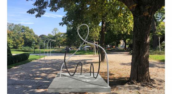 skulptur carola dertnig- stadtpark feldenkreis lucia westerguard 2023 courtesy carola dertnig galerie crone