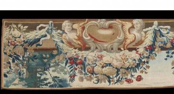 17th century tapestry fragment, Brussels, £4,000 from Galerie Arabesque