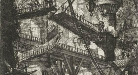 Die Zugbrücke, um 1835 (Erstdruck 1761) Giovanni Battista Piranesi Radierung, 553 x 412 mm (Platte), 835 x 580 mm (Blatt)  © Hamburger Kunsthalle/bpk