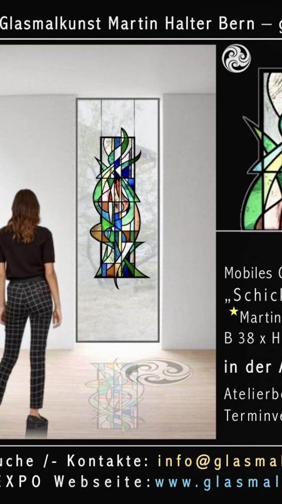 Mobile Glasmalerei-Glaskunst-Unikate