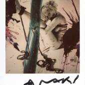 Nobuyoshi Araki, Lady Gaga, 2009, Polaroid SX-70, übermalt © Nobuyoshi Araki, Courtesy Fotosammlung OstLicht