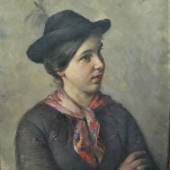 4000 - Prölß, Fritz (Friedrich) Anton Otto, 1855 - 1934, Dresden - München, 'Mittenwälder Bauernmädchen'.