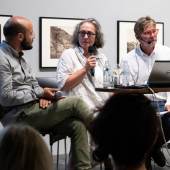 Simon Weber-Unger, Monika Faber und Peter Coeln bei der Podiumsdiskussion Foto: Patricia Riener