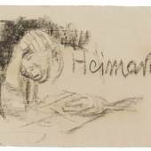 Käthe Kollwitz, Entwurfsskizze zu Heimarbeit, 1925, Kohle auf Ingres, NT 1073, Käthe Kollwitz Museum Köln