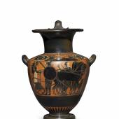 Kallos Gallery, An Attic black-figure hydria, attributed to the Leagros Group c.525-500 BC Ceramic 39 cm. (15 ⅜ in.)