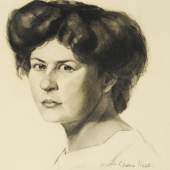 Ewald Mataré, Kopf einer jungen Frau (Zeichnung), 1907 © VG Bild-Kunst, Bonn 2015