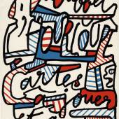 Jean Dubuffet: Banque de L’ Hourloupe. Cartes à jouer et à tirer. London: Editions Alecto, 1967. 52 Bl. + Titelkarte. Siebdruck. Nr. 50 von 350 numerierten Exemplaren. 6.100,- (Cartorama, Edinger-Ellinger)