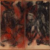 Maruki Iri und Toshi, Fire (Panel II), aus der Serie Hiroshima Panels (15 Panels), 1950-82, Maruki Gallery, Higashi-Matsuyama, Saitama, Japan