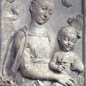 Antonio Rossellino: Madonna mit Kind, ca. 1450. Zustand nach der Rückführung aus der Sowjetunion 1958. © Staatliche Museen zu Berlin, Skulpturensammlung und Museum für Byzantinische Kunst / Jörg P. Anders