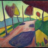 Alexej Jawlensky | Murnauer Landschaft | 1909 | Öl auf Karton | 50,4 × 54,5 cm | Städtische Galerie im Lenbachhaus und Kunstbau München