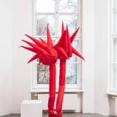 Otto Piene, Fleur du Mal, 1968–1970 Rotes Spinnakertuch, Polyethylen, Seil, Gebläse, Zeitschaltung 213 x 127 x 120 cm Otto Piene Estate, courtesy Sprüth Magers © 2024 ProLitteris, Zürich: Otto Piene Estate Foto: courtesy Sprüth Magers © Ingo Kniest