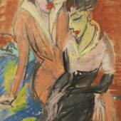 Ernst Ludwig Kirchner, Zwei Frauen, um 1913 Franz Marc Museum, Kochel a. See Dauerleihgabe aus Privatbesitz