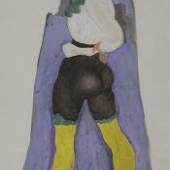 WALDE, Alfons 1891 &#8211; 1958 Kesses Mädchen mit gelben Strümpfen und Schuhen &#8364; 134.200  Tempera auf Papier 33 x 20,3 cm (Passepartout)