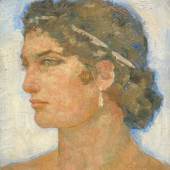 084   Hans Unger, Frauenkopf mit Ohrring im Profil. 1910er/1920er Jahre.   Schätzpreis 4.200-5.000 € 