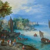 Jan Brueghel d. Ä., Uferlandschaft mit Fischern (Lot 2030, Taxe 1,2/1,5 Mio. Euro) 