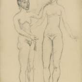 Lot 32 Nr. 398 857 Pablo Picasso Deux femmes nues se tenant. 1906 Graphitzeichnung, teils gewischt, auf Papier, 63,5 x 46,3 cm Schätzpreis: EUR 400.000 – 500.000,-