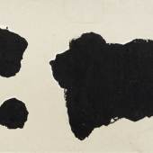 Lot 271 Lb-Nr. 374 909 Morita Shiryû (1912 – 1998) Das Schriftzeichen "chû" (in den Himmel aufsteigen). 1964 Tusche auf Papier, 92,8 x 181 cm Ergebnis: € 80.600,-