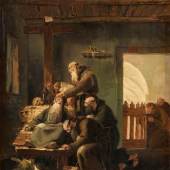 Lot 2079 Giovanni Battista (Giambattista) Tiepolo Innenraum mit Kapuzinermönchen am Sterbebett eines Ordensbruders Öl auf Leinwand, 56 x 42 cm Ergebnis: € 500.000,-