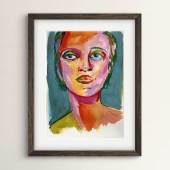 Sophie Bäumer Women     Größe: 29.5x21cm Acrylfarbe und Ölpastelkreide auf Papier