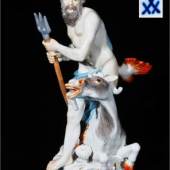  21 Seltene MEISSEN-Figur " Poseidon und Hippocampus". Limit 300 EUR