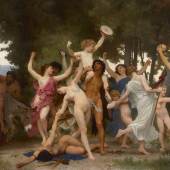 Lot 38 Property from the Direct Descendants of the Artist William Bouguereau La Jeunesse De Bacchus Signed W- BOUGUEREAU- and dated 1884 (lower left) Oil on canvas 130 3/8 by 240 1/8 in. 331 by 610 cm Estimate $25/35 million