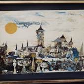 Laszlo Bornemisza (1916-1995) "Märchenstadt",Öl auf Hartfaser,signiert,ca.20x30cm
