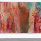 Lot 20 Sam Gilliam Ray VIII signed, titled and dated '70 on the reverse acrylic on beveled edge canvas 54 by 108 in. 137 by 274.3 cm. Estimate $600/800,000 Sold for $1,076,000