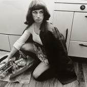 Lot 71 Cindy Sherman UNTITLED FILM STILL #10 signed, titled '#10,' dated, and editioned '3/10' in pencil on the reverse, framed, 1978 7⅜ by 9½ in. (18.7 by 24.1 cm.) Estimate $120/180,000 Sold for $300,000