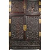 A large Imperial Zitan and Hardwood Cabinet, 18th ct. Property from an old German diplomate collection bought in China prior 1945