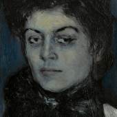 Portrait de Lola, soeur de l’artiste is a hauntingly elegant portrayal of the artist’s younger sister, Maria Dolores Ruiz “Lola” Picasso, who was also one of his most favored early subjects (estimate $4/6 million)