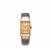 10164 Lot 844, Mellerio Pink Gold Rectangular Wristwatch