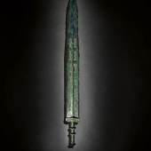 10224 Lot 210, An Exceptionally Rare and Important Archaic Turquoise-Inlaid Bronze Sword