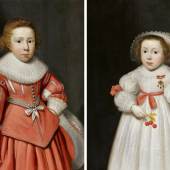 Cornelis Jonson van Ceulen (1593-1661)  Zwei Gemälde: Kinderportraits | 1629 | Öl auf Holz | 78 x 62cm Ergebnis: 87.720 Euro