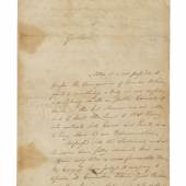 10301 Lot 2271 - John Hancock, manuscript letter signed, announcing the adoption of the Declaration of Independence, 6 July 1776