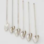 10320 Set of 6 Sterling Cocktail Spoons