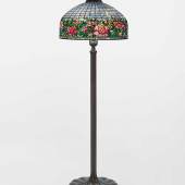 10340 Lot 27 - Tiffany Studios, 'Peony Border' Floor Lamp