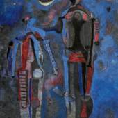 Rufino Tamayo Figuras Signed Tamayo and dated O-70 (upper right) Oil and sand on canvas Estimate $1.5/2 million