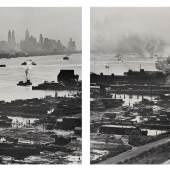 Feininger, Andreas "The Hudson River and Lower Manhattan from above. 1940. Gelatinesilberabzüge. Je 36 x 27,3cm. Ergebnis: € 5.375