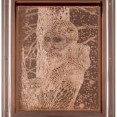 Matthew Barney, Diana: State four, 2018 Galvanisierte Kupferplatte im Kupferrahmen35.6 × 27.9 × 4.4 cmLaurenz-Stiftung, Basel 