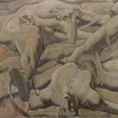 Albin Egger-Lienz, Finale, 1918; 140 x 227 cm, Öl auf Leinwand  © Leopold Privatsammlung