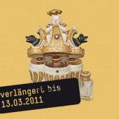 Inv.-Nrn. KK 4597-4602 Cofanetto (Etui) mit Parfümfläschchen Paris (?), Ende 17. Jahrhundert
Elfenbein, Gold, Diamanten, Seide, Glas
© Kunsthistorisches Museum Wien
