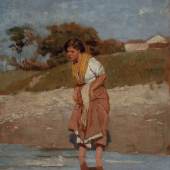 Fotonachweis: Dorotheum Eugen von Blaas (1843-1931) "Junges Mädchen im Wasser stehend", Schätzwert € 2.000 - 3.000