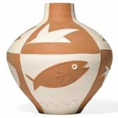 Pablo Picasso, Oiseaux et poissons Terre de faïence vase, 1955 numbered 19/25 191⁄4in high Estimate £40,000-60,000