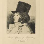 Lot: 32   Goya, Francisco de  80 Bll.: Los Caprichos, 1799.  Schätzpreis: 8.000 EUR / 11.120 $   
