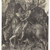 Lot: 12   Dürer, Albrecht  Der Reiter (Ritter, Tod und Teufel), 1513.  Schätzpreis: 30.000 EUR / 39.300 $   