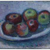 215 ALEXEJ VON JAWLENSKY Teller mit Äpfeln (Äpfelstillleben), 1932. Öl auf Malpappe Schätzpreis: € 140.000