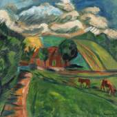 € 750.000* Aufruf: € 440.000 Los 231: Erich Heckel – Hügellandschaft